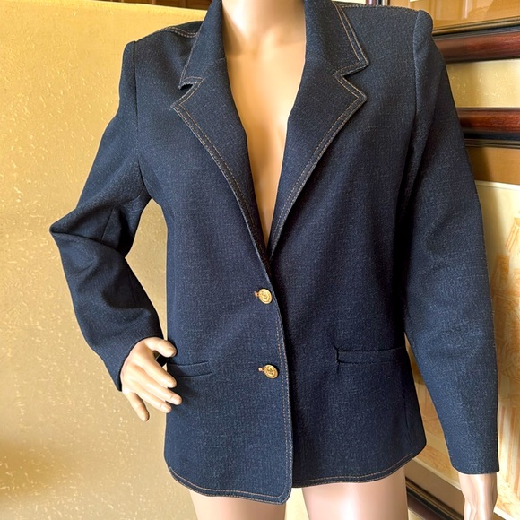 Graff Californiawear Jackets & Blazers - Vintage 70’s Graff Californiawear Faux Denim Blazer Jacket sz 14 or L